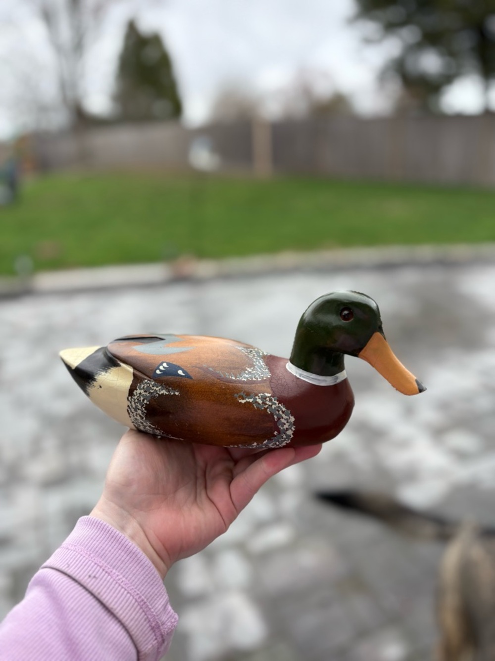 Hand-Painted Mallard Brown & Green
